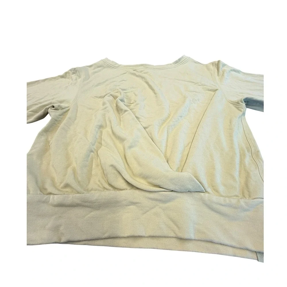 Lululemon Crossover Wrap Front Sweatshirt Pale Sage Green Women Relaxed Fit 21in
